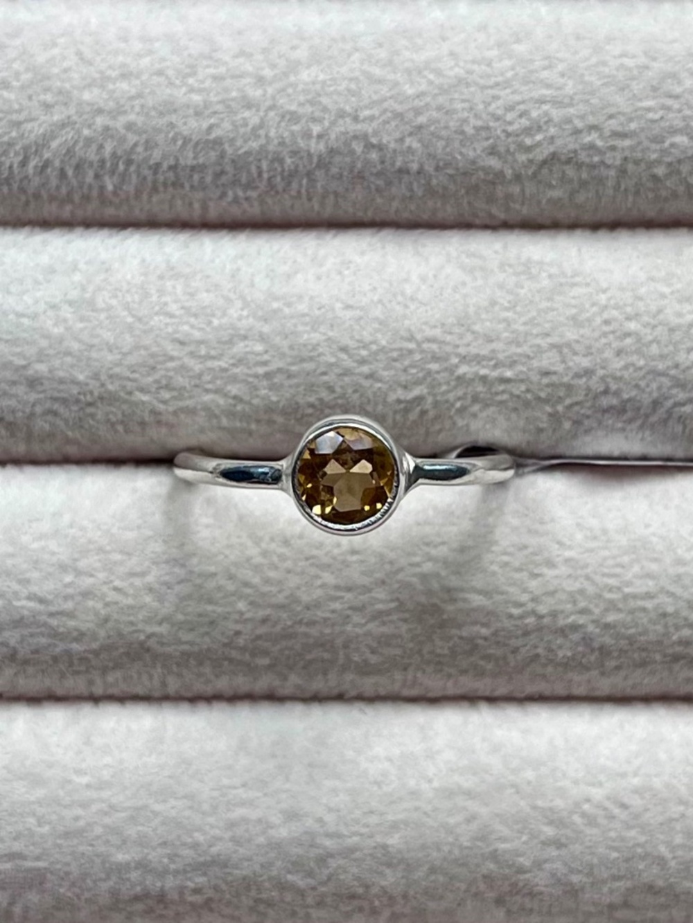 R172 | Genuine Citrine Solitaire Ring